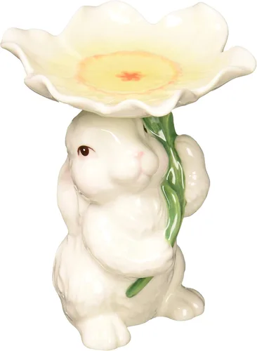 Cosmos 10590 - Portavelas de porcelana fina, 3-3/4 pulgadas, color blanco