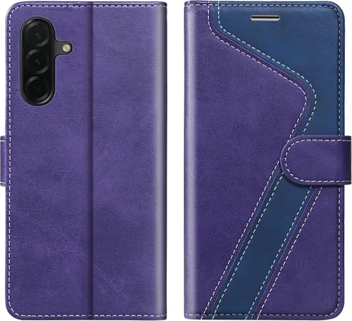 Vista 36 de Funda tipo cartera para Samsung Galaxy A13 5G, funda de cuero con tapa con bloqueo RFID, soporte para tarjetas de crédito, soporte magnético