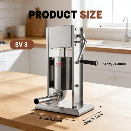 Vista 3 de Hakka - Embutidora de salchichas y máquinas verticales para salchichas (7 libras/3 L)