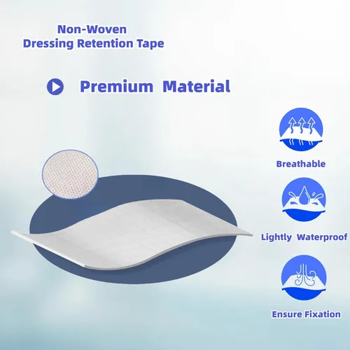 Vista 5 de Cinta de retención de vendaje no tejida, 2 pulgadas x 11 yardas, vendaje adhesivo suave, hipoalergénico y transpirable, cinta de vendaje de grado