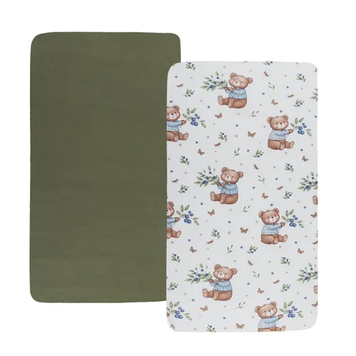 Vista 23 de Juego de sábanas de moisés, paquete de 2 sábanas bajeras ajustadas, elásticas ultra suaves, para colchón de cuna rectangular ovalada de reloj