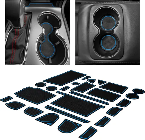 Vista 15 de CupHolderHero Compatible con accesorios Jeep Wrangler JK 2011-2017, insertos interiores antideslizantes antipolvo, tapetes de revestimiento