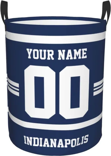 Vista 19 de Cesta de lavandería personalizada de Pittsburgh, cesta de lavandería personalizada con nombre y número, cesta de almacenamiento plegable