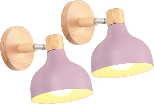 Vista 11 de Scandinavian Retro Dimmable E27 Wall Lamp for Bedroom Living Room Hallway Kitchen Indoor Lighting(Azul Oxford,1 Pieza)