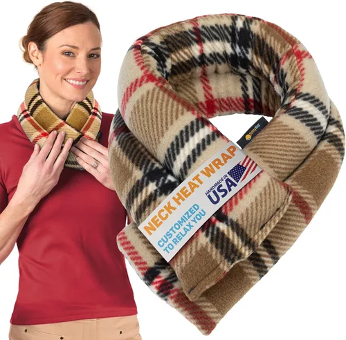 Vista 12 de SunnyBay - Almohadilla de calentamiento para microondas, envoltura térmica para cuello y hombros apta para microondas, paquete de calor o hielo