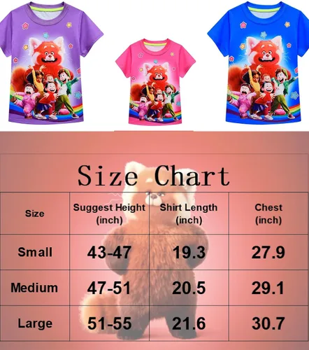Vista 2 de GirBoKi Panda Cartoon Shirt for Kids Fashion Summer Casual Tee Shirt