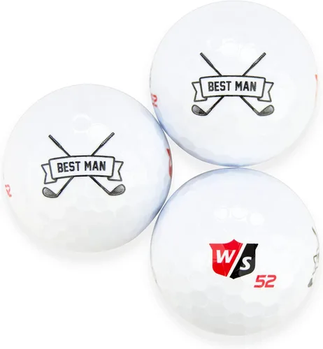 Vista 6 de Pelotas de golf personalizadas, 1 docena, Wilson, diseños personalizados para padrinos de boda, padrino, ushers, oficiales