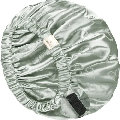Vista 9 de YANIBEST Gorro de Seda de Satén para Dormir para Mujeres y Hombres, Gorro de Cabello Ajustable de Doble Capa para Rizos y Trenzas para Reducir