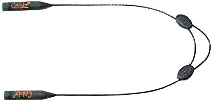 Vista 4 de Cablz Colorz Zipz - Correa de retención ajustable para gafas, ligera, perfil bajo, recubierto de acero inoxidable, 14 pulgadas