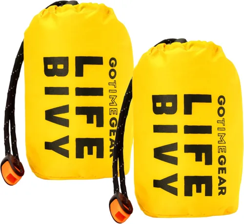 Vista 12 de Go Time Gear Life Bivy Emergency Survival Sleeping Bag Thermal Bivy - Use as Emergency Bivy Sack, Survival Sleeping Bag, Mylar Emergency Blanket