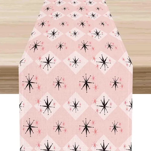 Vista 8 de Camino de mesa costero, playa de verano, estrellas de mar, caballito de mar, conchas de mar, azul, coral, náutico, tropical, océano, decoración