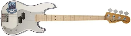 Fender Steve Harris Precision Bass, Olympic White, Diapasón de arce