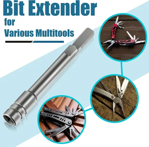 Vista 2 de Dreyoo Accesorio de extensión de destornillador para multiherramientas, adaptador de brocas hexagonales de 1/4 de pulgada compatible con Leatherman