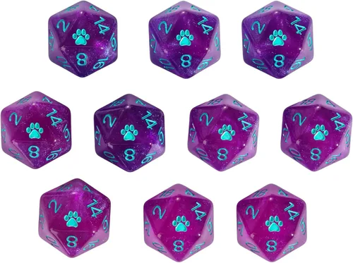 Vista 10 de Juego de dados poliédricos de 10 piezas, color aleatorio, dados de 10 lados para D&D, DND, juegos de mesa, juego de rol