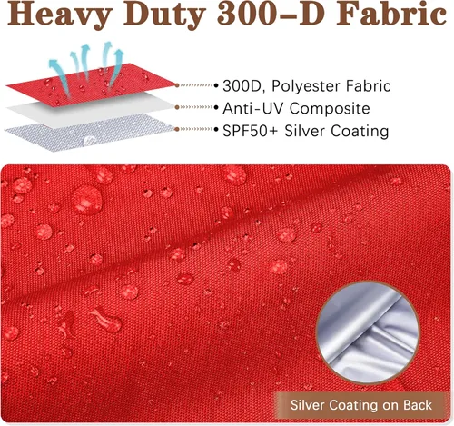 Vista 5 de SCOCANOPY SunWall - Marco de toldo desplegable de 10 x 10 pulgadas, paquete de 3 solo pared lateral (10 x 10 pulgadas, rojo)