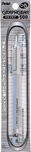 Vista 2 de Pentel Packaged Graph Gear 500 - Lápiz de dibujo automático, 0.020 in, detalles gris (XPG515)