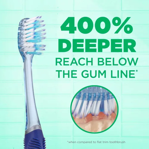 Vista 3 de GUM Technique Deep Clean Cepillo de dientes – Cabeza compacta – Cepillos de dientes suaves para adultos con cerdas suaves sensibles, 3