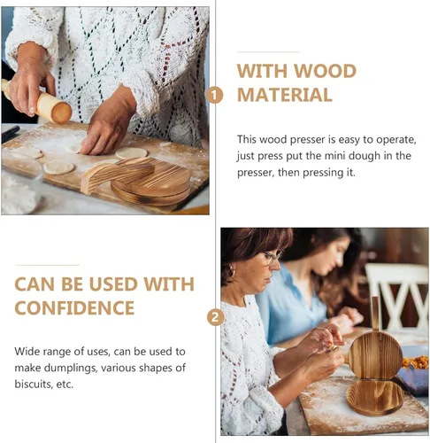 Vista 2 de Fabricante de envoltura de bola de masa hervida Prensador de madera para máquina de hacer bolas de masa hervida accesorio de cocina