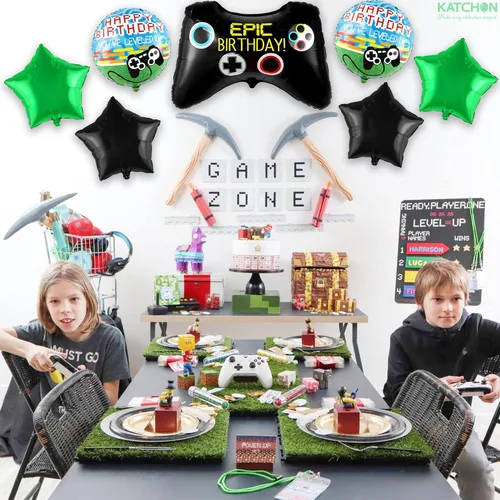 Vista 7 de KatchOn, Globos enormes para videojuegos, paquete de 7, globos de Mylar para controlador de videojuegos, decoración de fiesta de cumpleaños