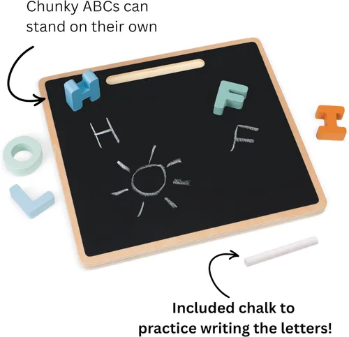Vista 4 de Janod - Rompecabezas de madera de aprendizaje del alfabeto Sweet Cocoon - Aprendizaje del alfabeto - Letras elegantes de pie - Mejora