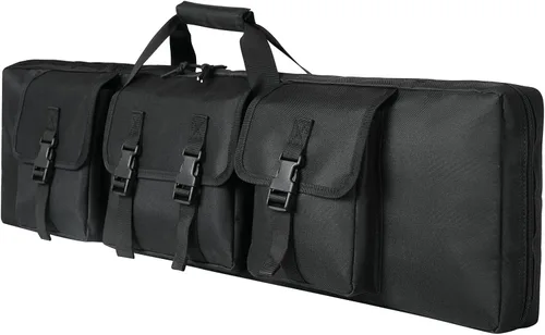 Vista 15 de Soft Rifle Case 32'' 36" 42" 48'' Tactical Long Double Rifle Backpack Gun Bag for Hunting Shooting Range, Firearm Transportation with Lockable