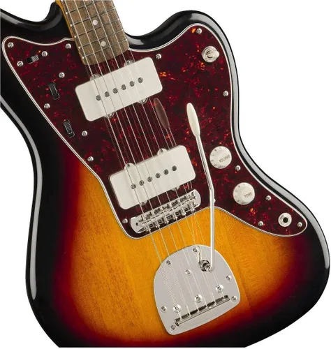 Vista 4 de Guitarra eléctrica Squier Classic Vibe 60s Jazzmaster, con garantía de 2 años, Sunburst de 3 colores, diapasón de laurel