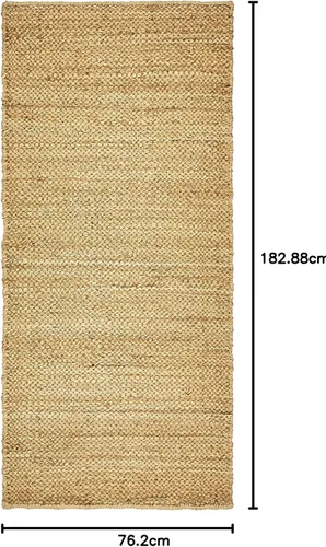 Vista 10 de Unique Loom Chunky Jute Collection - Alfombra de área - Amanda (2' 7" x 6' 1", color natural)