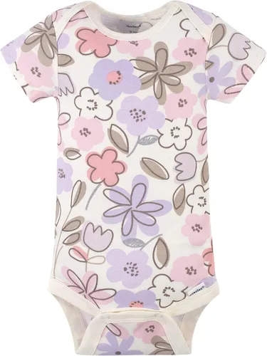 Vista 4 de Gerber Paquete de 4 peleles de manga corta para bebé niña