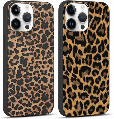Vista 45 de Paquete de 2 fundas de teléfono con bonito estampado de guepardo para iPhone 7/8/SE 2020 / SE 2022 de 4.7 pulgadas, diseño de leopardo de lujo