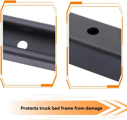 Vista 5 de MELIPRON Riel de cubierta frontal superior Compatible con accesorios para plataforma de camión Toyota Tacoma 2016-2020