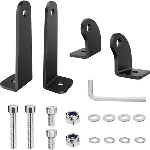 Vista 11 de Nilight 2 soportes de montaje lateral universales ajustables para barra de luz LED, color negro