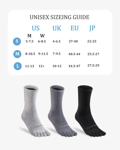 Vista 6 de AONIJIE Calcetines para correr para mujeres y hombres, calcetines para senderismo, prueba atlética, absorción de ampollas, material Coolmax, un par