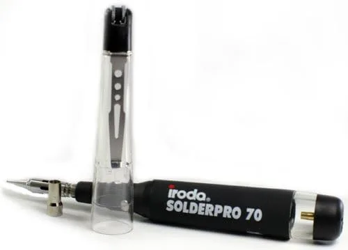 Vista 2 de Iroda SOLDERPRO 70 Kit de soldador de butano recargable inalámbrico y antorcha