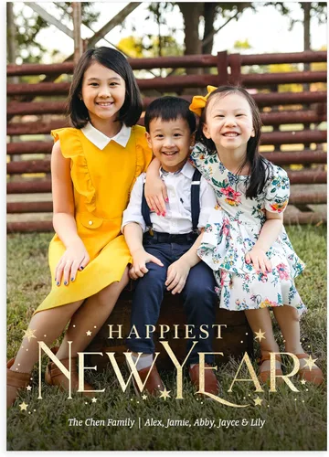 Vista 15 de Let's Make Memories - Tarjetas navideñas personalizadas con sobres, tarjetas navideñas de 5 x 7 pulgadas, sobres blancos, Sparkle Border