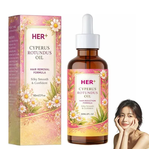 Rotundus Oil, Hair Removal Skin Serum, Hair Removal Oil, Moisturizing & Soothing For Smooth Looking Skin With Peppermint For Smooth Skin, For All