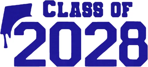 Vista 24 de Class of 2028 Iron On Decal, Graduation Shirt Transfer, Graduate Tshirt Patch, DIY Crafts, Graduation Cap, Pick Size and Color, Iron-On Almost Black