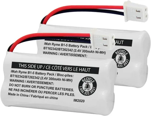 iMah BT162342/BT262342 2.4V 300mAh Ni-MH batería inalámbrica para teléfono, también compatible con BT183342/BT283342 AT&T EL52351 TL90070 VTech