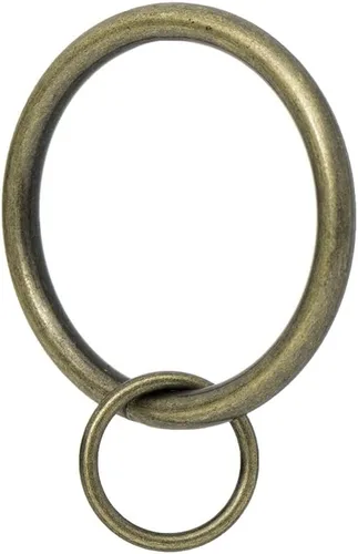 Ivilon Anillos de Cortina con Ojales de Tapicería - Anillo de 1.7" para Pasadores de Gancho, Juego de 14 - Latón Antiguo