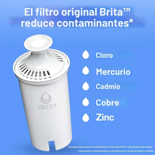 Vista 2 de Brita Jarra de filtro de agua de todo el día, blanco, grande, 10 taza, 1 cuenta