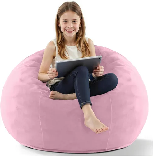 Vista 35 de HABUTWAY Silla de Puf de 2 Pies, Puf de 2' de Sillones Pequeños con Relleno, Silla de Puf en Forma de Lágrima de Terciopelo Ultra Suave con Funda