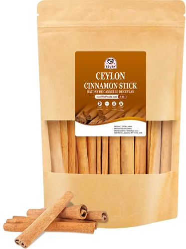 52USA Palitos de canela de Ceilán, 1 libra (16 onzas), canela entera de Ceilán, perfectas para hornear, cocinar y bebidas, sin OMG, certificado