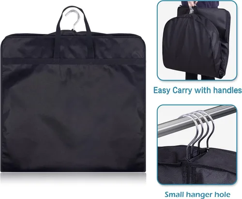 Vista 5 de KIMBORA Bolsa para ropa de 43" para viajes, bolsas para trajes con fuelle para hombres con asa, bolsas para ropa para colgar almacenamiento de ropa