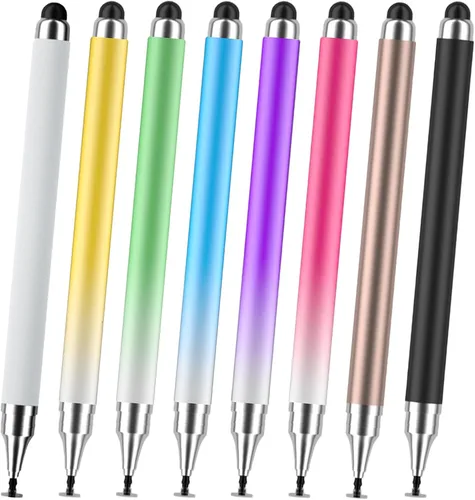 Vista 7 de Lápices capacitivos para pantallas táctiles, lápiz capacitivo universal 2 en 1 para iPad compatible con iPhone, iPad, Android, tabletas Microsoft