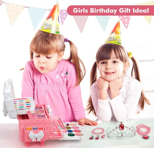 Vista 8 de Kit de Maquillaje Lavable para Niños, Juguetes de Maquillaje para Niñas, Juguetes Teensymic para Niñas, Juguetes de Princesa, Regalo de Cumpleaños