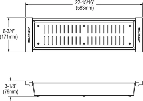 Vista 5 de Elkay Dart Canyon LKC0722LSS - Colador de acero inoxidable de 6-7/16 x 21-1/2 pulgadas x 2-1/2 pulgadas