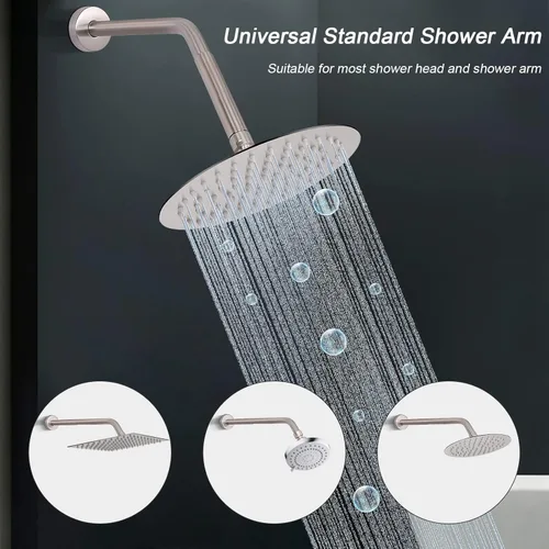 Vista 6 de HarJue Brazo de Extensión para Cabezal de Ducha, Extensor de Ducha con Salida de Agua - Reduce la Altura Existente, Extensión de Tubería de Ducha