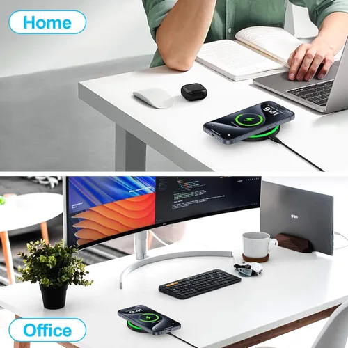 Vista 6 de Cargador inalámbrico Samsung Pad de carga rápida para Samsung Galaxy S26 S26 Ultra S26 Plus S25 Edge S24 Ultra S24+ S24 S23 FE S22 S21 S20 S10 Note