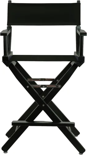 Vista 389 de Casual Home - Silla de director de 24.0 in, marco negro, con lona azul marino, altura de mostrador