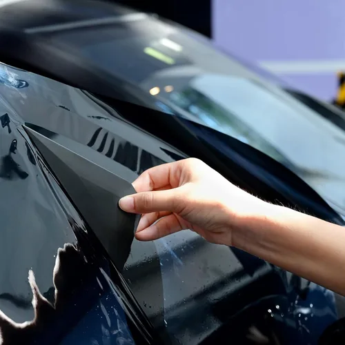 Vista 4 de FOSHIO Pequeñas herramientas de tintado de ventana de escobilla de goma triangular, herramienta de vinilo para envolver el automóvil, para envolver