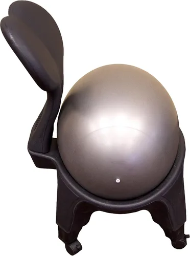 Vista 3 de JFIT Silla ergonómica de fitness con bola de equilibrio de comodidad/estabilidad, color negro, 5' a 6'3